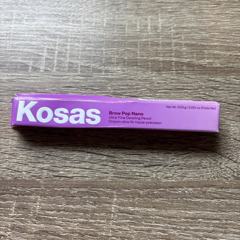 NIB KOSAS Brow Pop Nano Ultra-Fine Detailing Pencil Medium DARK BROWN